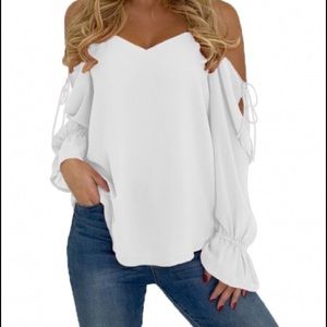 Long Sleeve Cold Shoulder Top